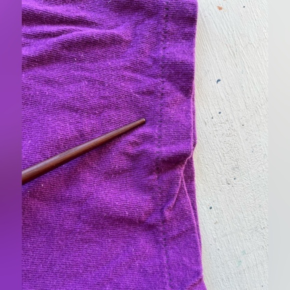 Men's Vintage Russell T-Shirt Purple Life's a Beach San Diego L USA ALTERED HEM - Picture 5 of 12